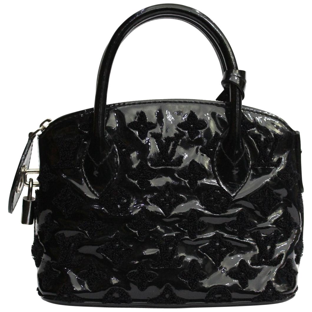 2012 Louis Vuitton Black Patent Leather Lockit Limeted Edition Bag