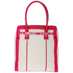 Versace Jeans Women Tote bag off white-pink E1VFBBU8