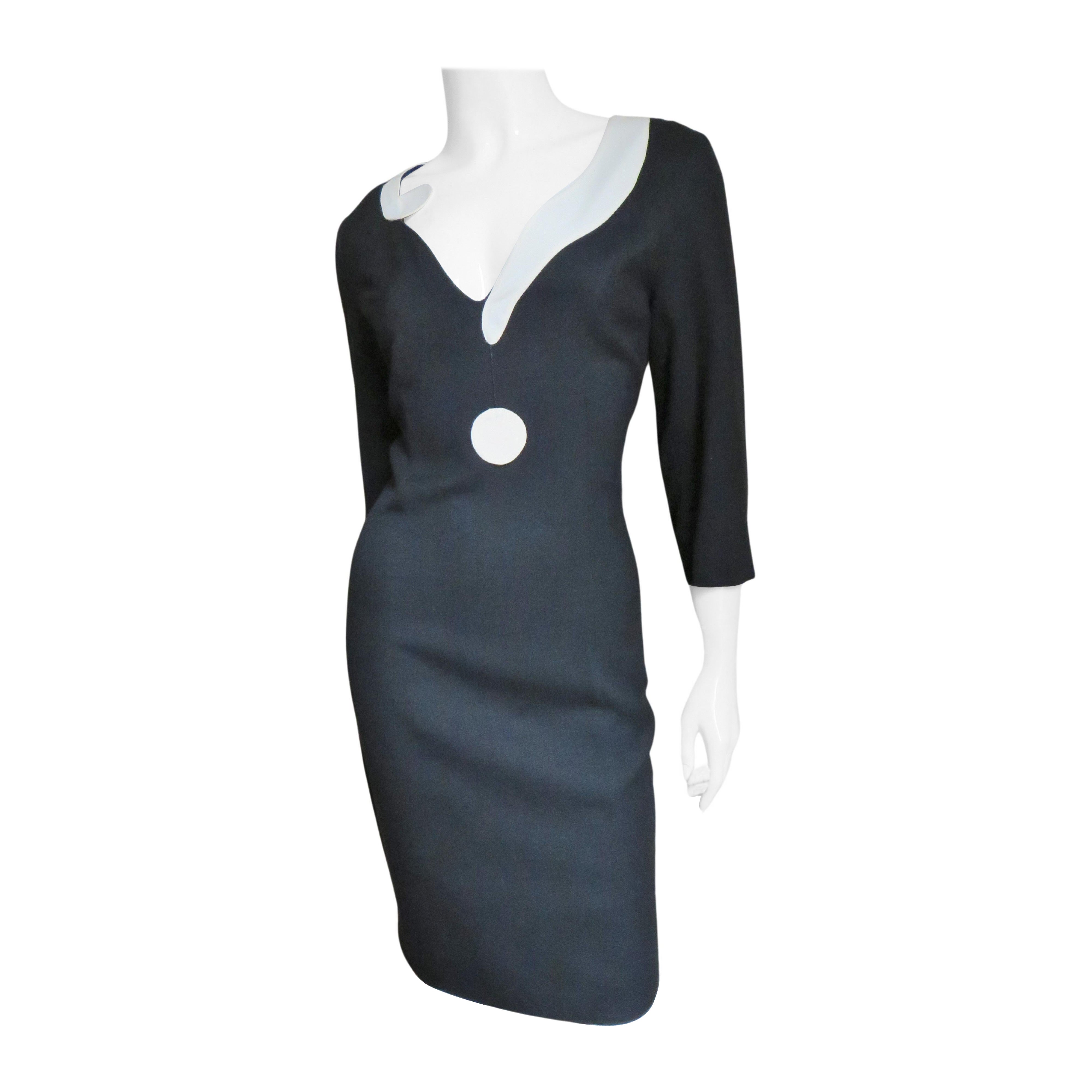 Moschino Couture Dress with Question Mark Collar A/W 1998 For Sale