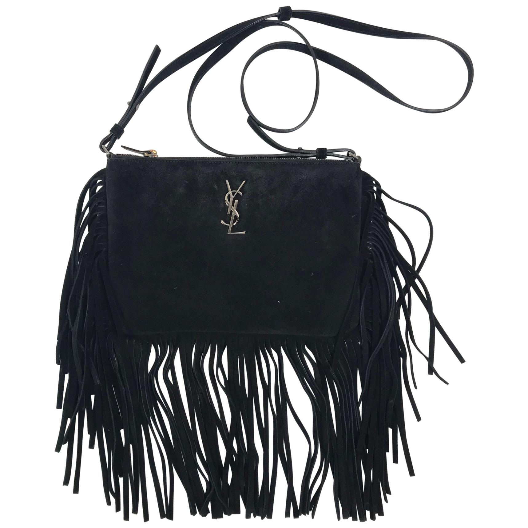 Yves Saint Laurent Suede Crossbody Bag For Sale