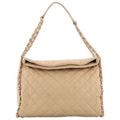 Chanel Chain Me Hobo Quilted Leather Large
