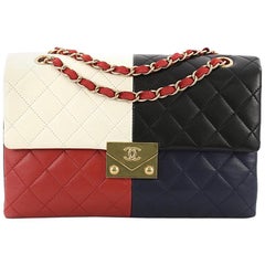 Chanel CC Clasp Chain Flap Bag Multicolor Quilted Lambskin Medium