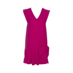 Miu Miu Pink Ruffled Bow Detail Sleeveless Dress S