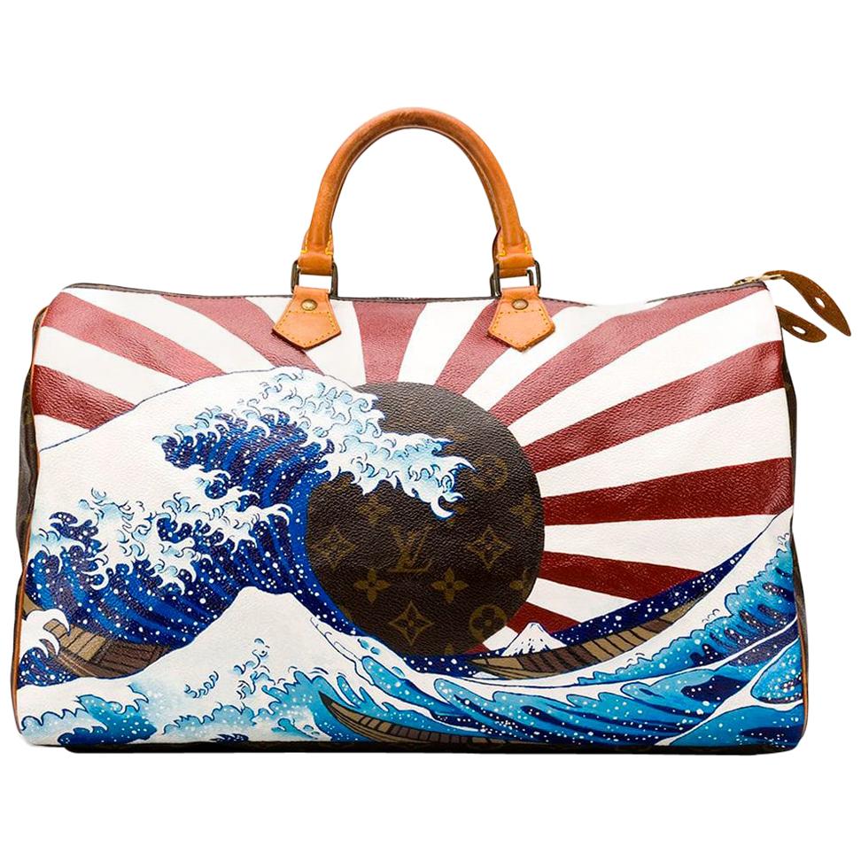 Customised Louis Vuitton 'Japanese Wave' Keepall Bag