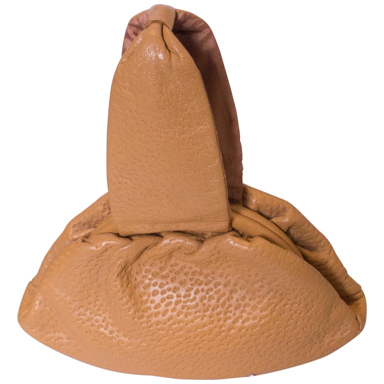 Vintage Caramel Colour Leather Handbag at 1stdibs