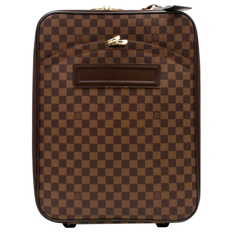 Louis Vuitton Brown Damier Ebene Pegase 55 Rolling Luggage For Sale