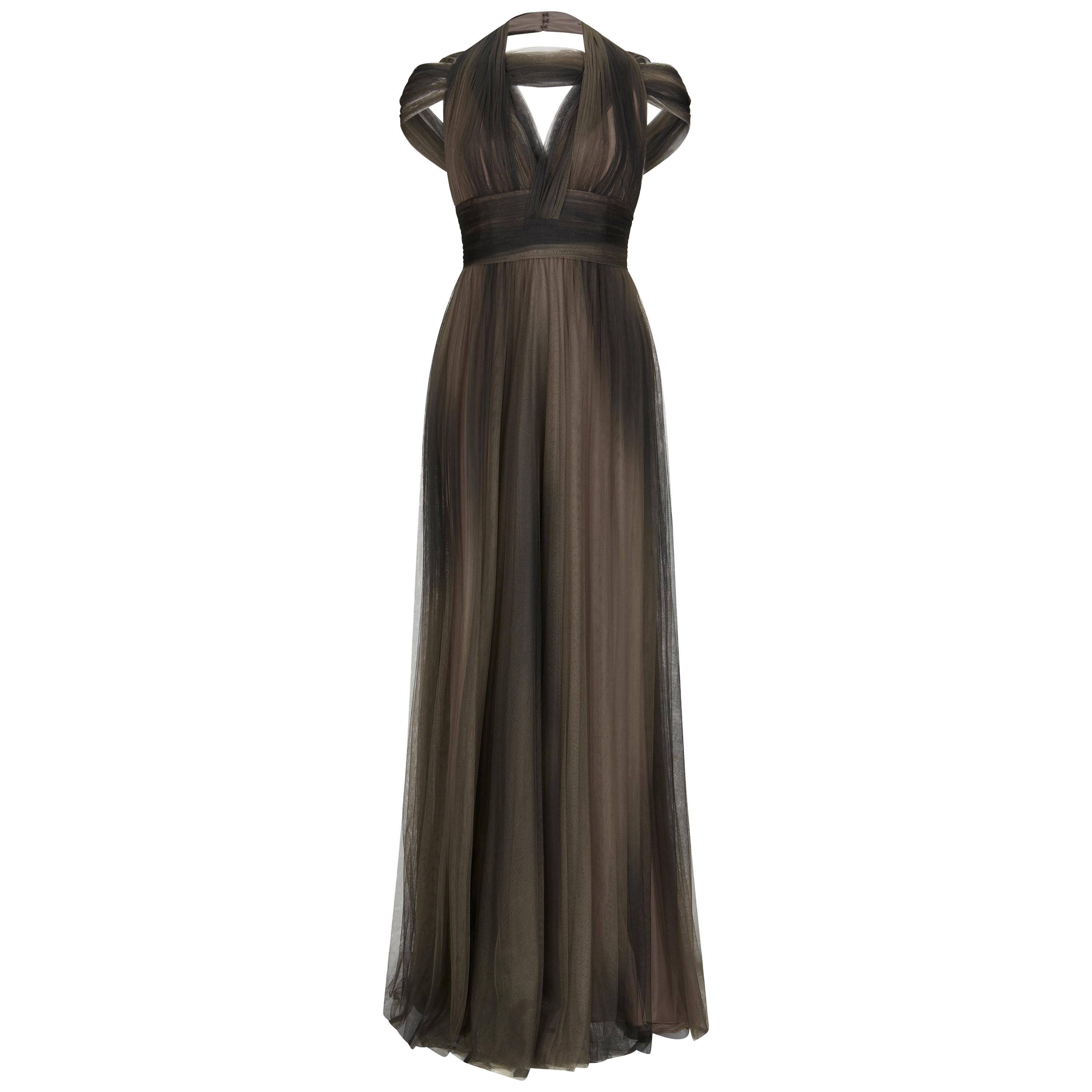 Elie Saab Halterneck Cutout Tulle Gown 