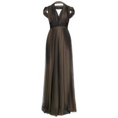 Elie Saab Halterneck Cutout Tulle Gown