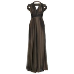 Used Elie Saab Halterneck Cutout Tulle Gown 