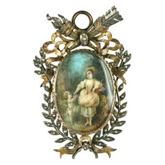Antique 19th Century French Miniature Pendant
