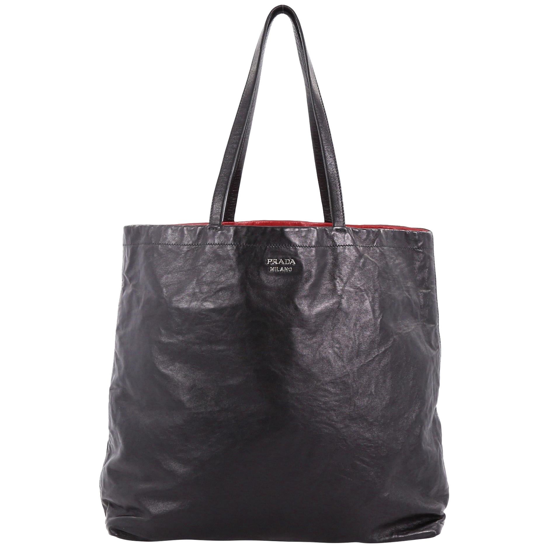 Prada Reversible Tote Nappa Antique Tall