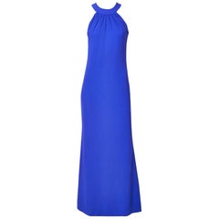 Yvest Saint Laurent Rive Gauche Halter Neck Evening Gown