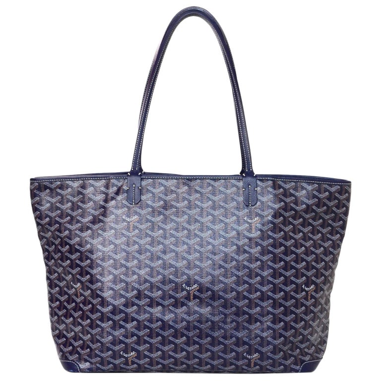 Goyard Marine Blue Goyardine Canvas And Chevroches Calfskin Artois MM Tote,  2022 Available For Immediate Sale At Sotheby's