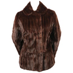 1990's THIERRY MUGLER rich-brown lapin fur coat