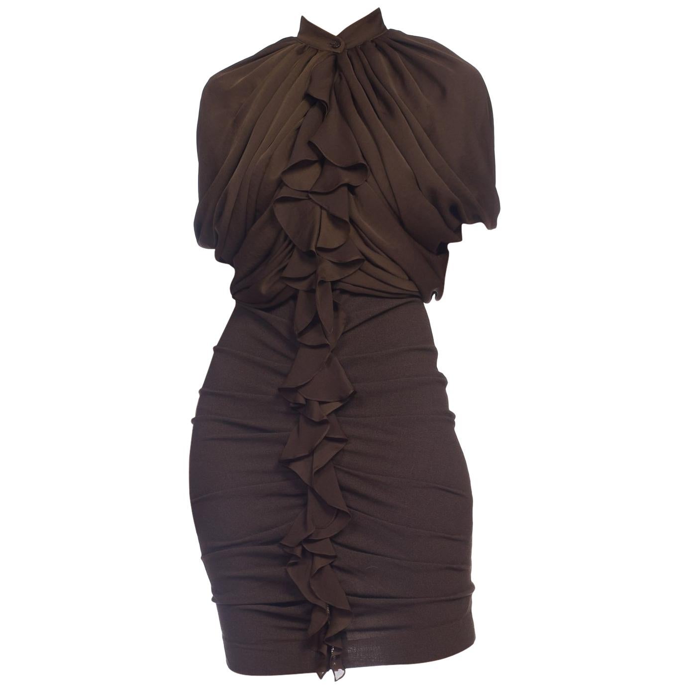 Robe Studio 1940 Taille S - Motif Animalier Noir Et Marron, Polyester élastique, Occasion Très Bon état