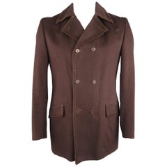 GIGLI 40 Cappotto in velluto a coste in cotone tinta unita marrone