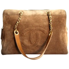 1990s Chanel Beige Chamois Vintage Shoulder Bag