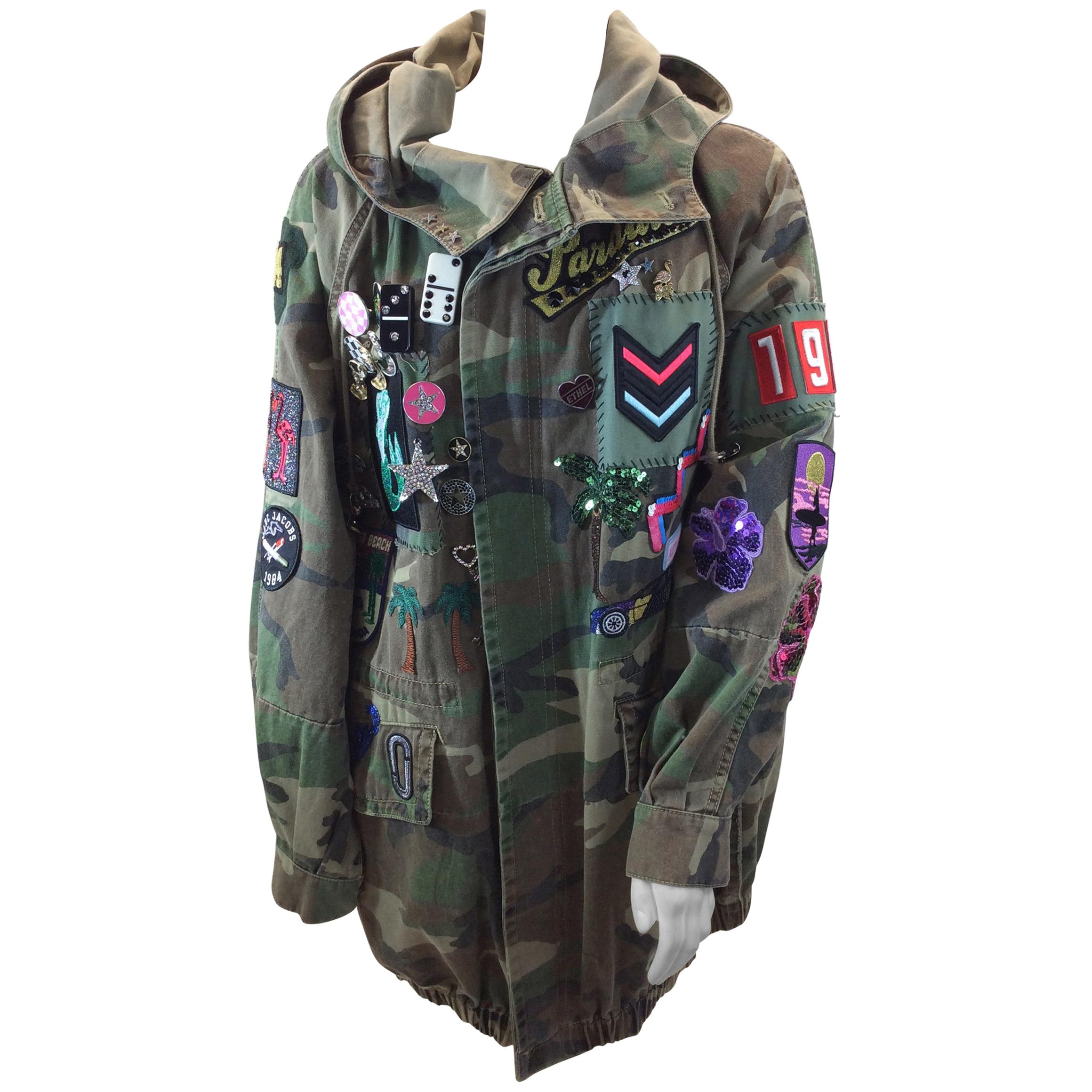 Marc Jacobs Camouflage Embellished Jacket NWT For Sale
