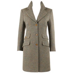 VIVIENNE WESTWOOD Red Label S/S 1999 Tweed Wool Tailored Princess Coat Jacket