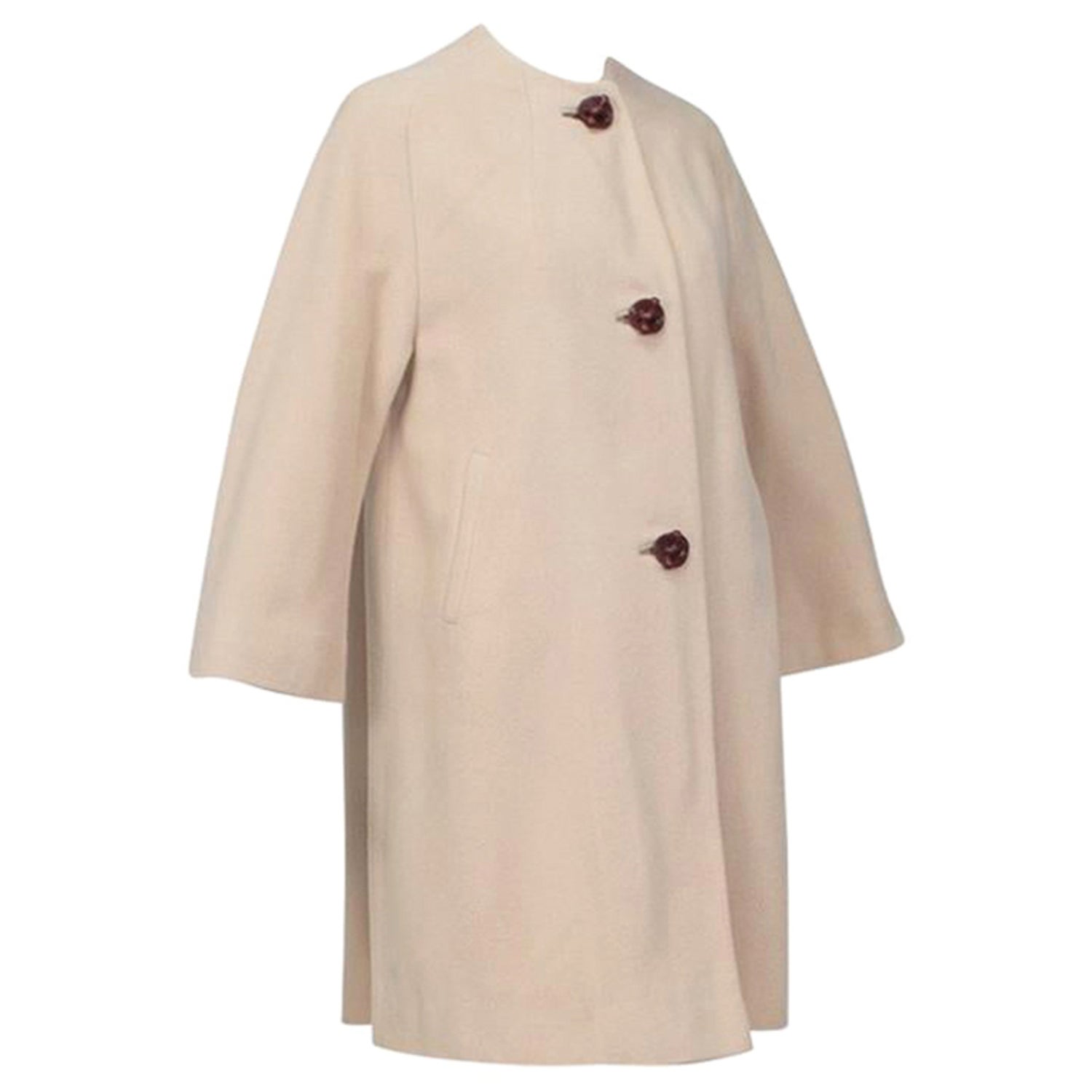 LOUIS VUITTON Cotton Trench Coat 38 Brown Authentic Women Used from Japan