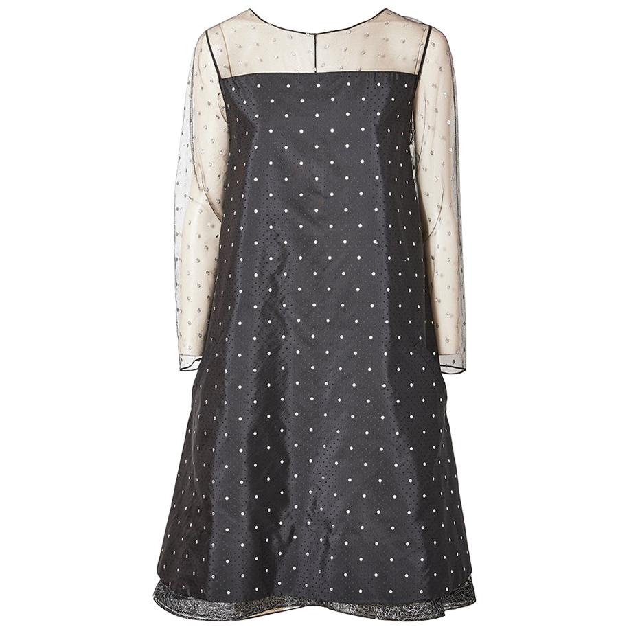 Geoffrey Beene Dotted Tulle Cocktail Dress For Sale