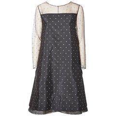 Geoffrey Beene Dotted Tulle Cocktail Dress