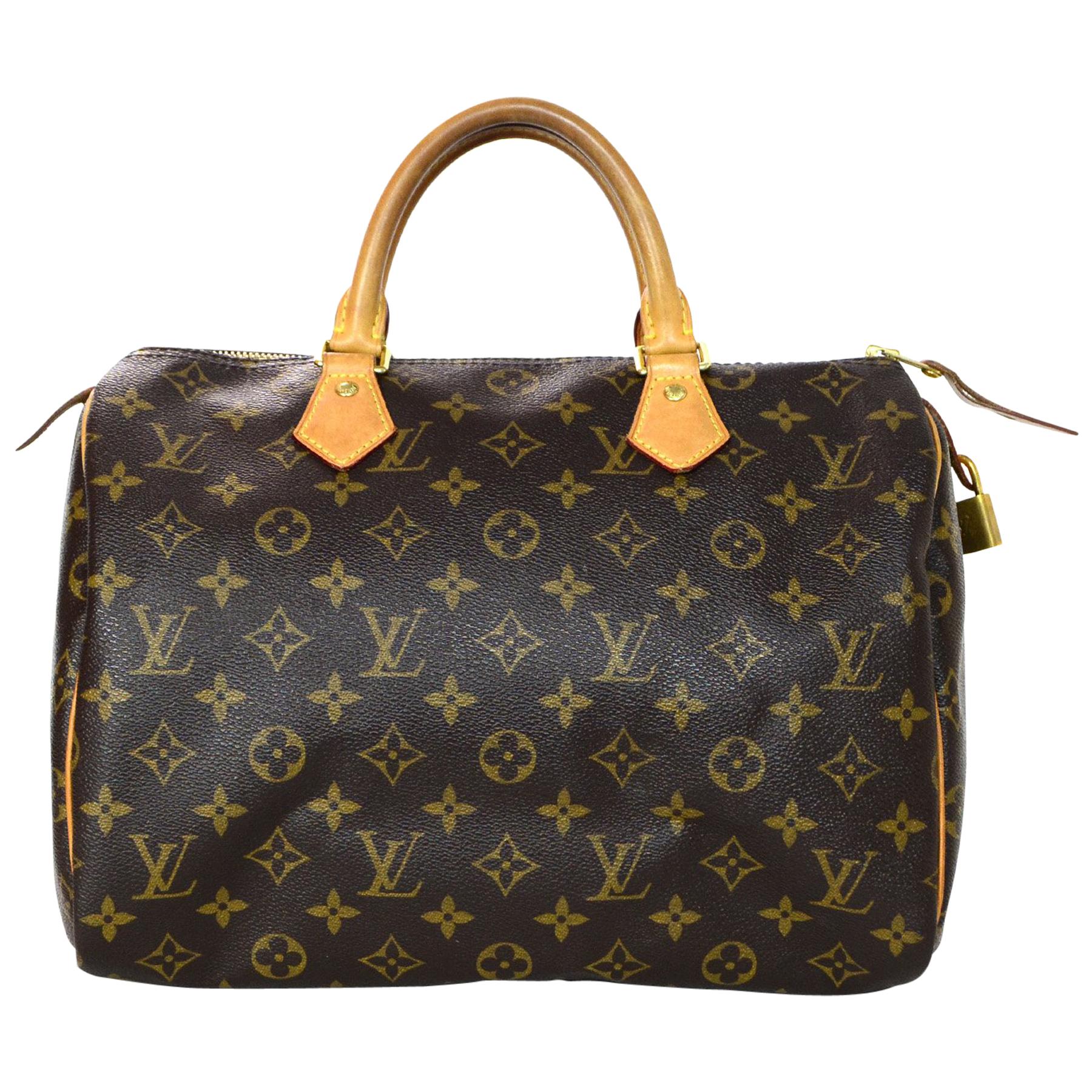 Louis Vuitton LV Monogram Speedy 30 Bag w/ Box and DB