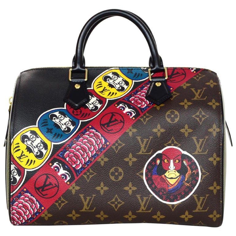 Louis Vuitton LV 2017 Limited Edition Monogram Kabuki Leather Speedy 30