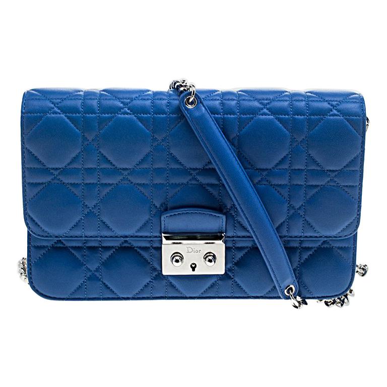 Dior City Blue Cannage Leather Miss Dior Promenade Shoulder Bag