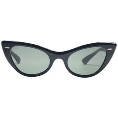New Vintage Ray Ban Lisbon Black 1970's G15 Lenses USA Sunglasses