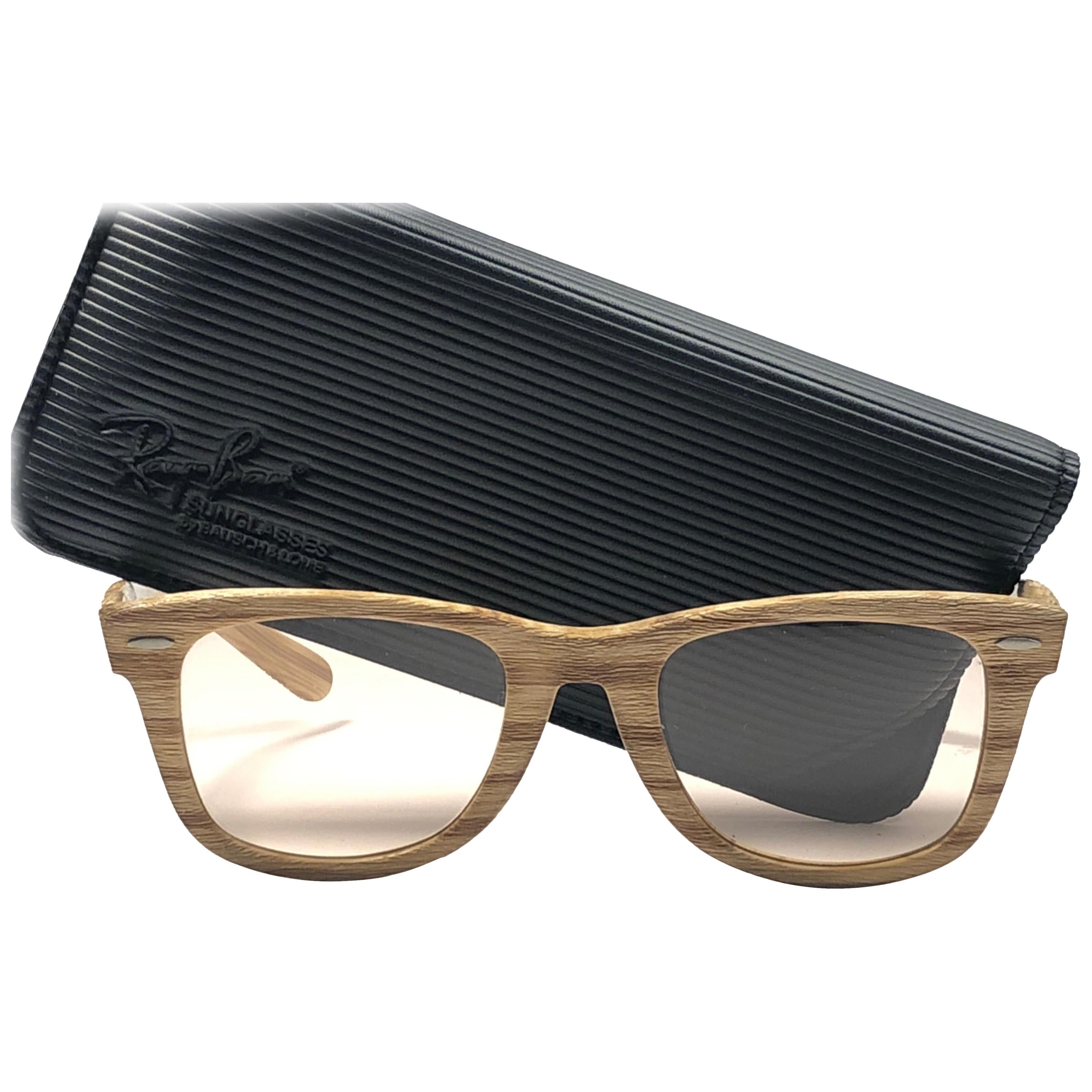 New Ray Ban The Wayfarer Woodies Driftwood Edition Collectors USA 80 Sunglasses