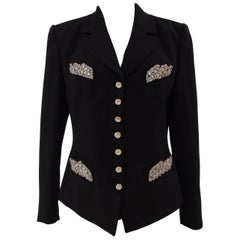 Rena Lange Black Wool Blazer Nwot