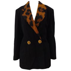 Genny by Gianni Versace Black Wool Blazer NWOT