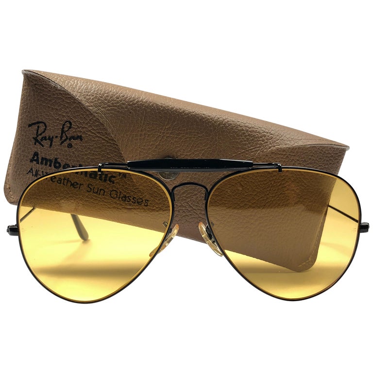 Ray Ban Vintage Black Outdoorsman Ambermatic 62Mm B / L ...