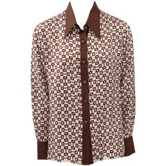 Vintage Gucci Horsebit Silk Shirt Blouse
