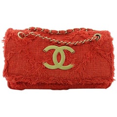 Chanel Nature Flap Bag Quilted Tweed Medium
