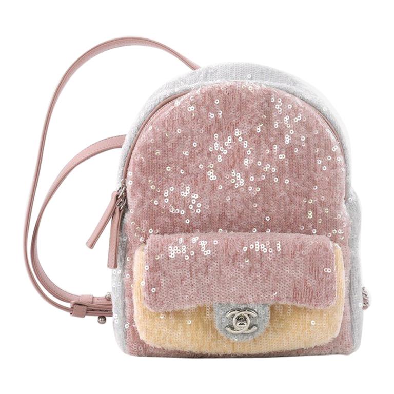 chanel mini backpack sequin