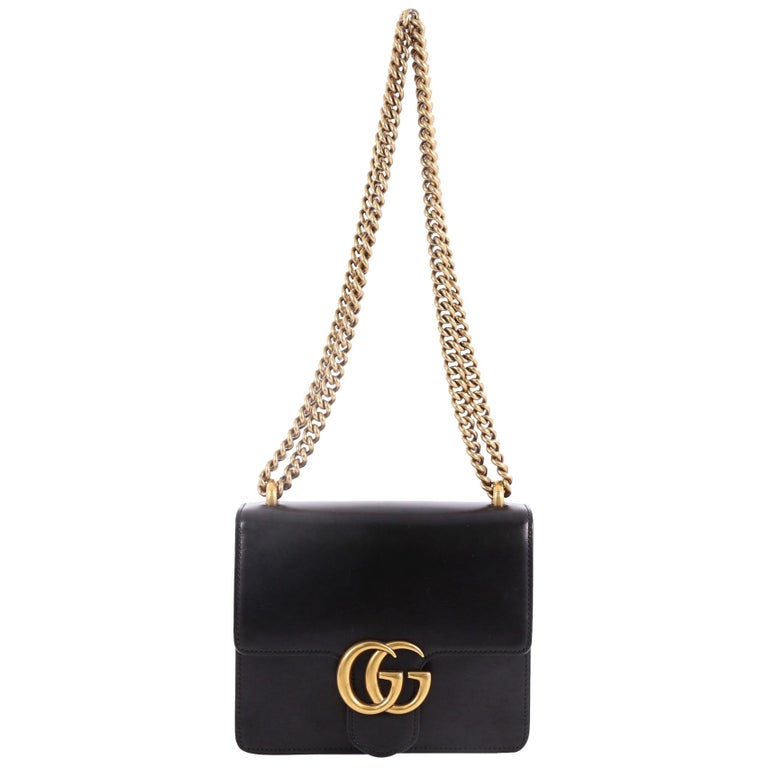 Gucci Marmont Chain Shoulder Bag Leather Small at 1stdibs