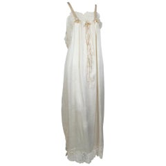 Antique Edwardian Charmeuse and Lace Dressing Gown, 1924