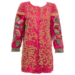 Dries Van Noten Silk Cotton Beaded Sequins Embroidered Evening Coat, Fall 2008