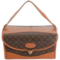 Louis Vuitton Train Case Vanity Bag French Co Monogram Travel Carry On 1970s