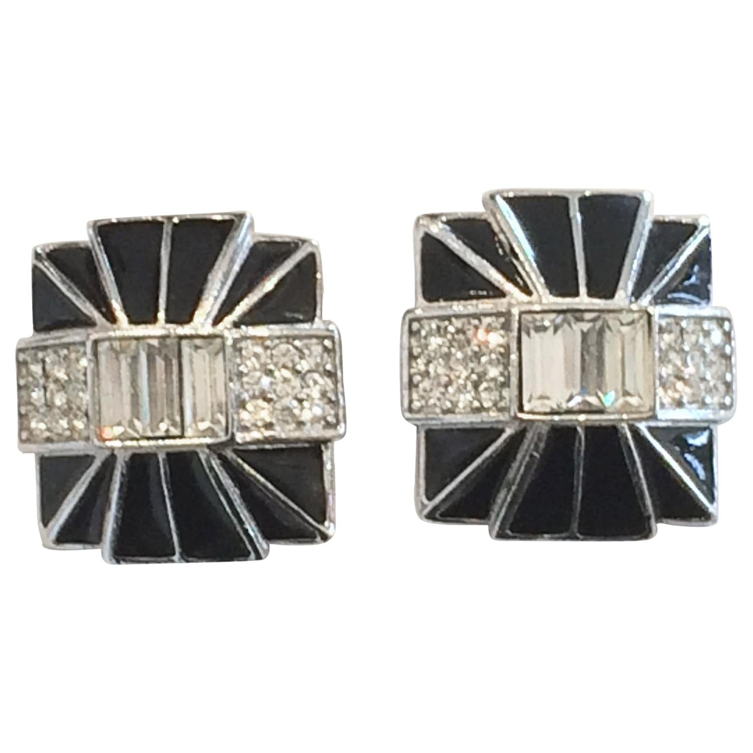 Art Deco Revival Clip earrings by Givenchy
