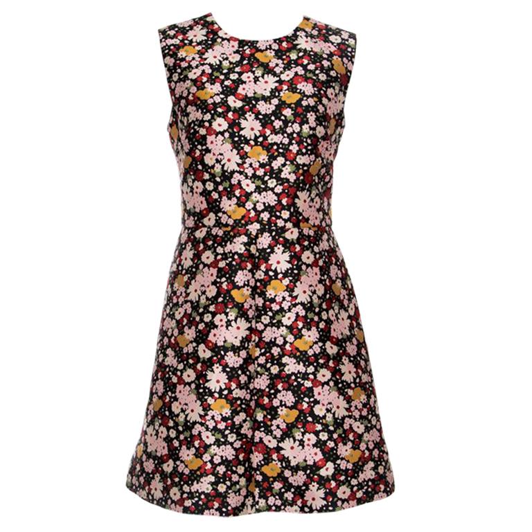 Red Valentino Chelsea Microflower Jacquard Sleeveless Dress L For Sale ...