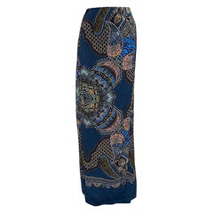 Etro Multicolor Paisley Printed Silk Maxi Skirt M