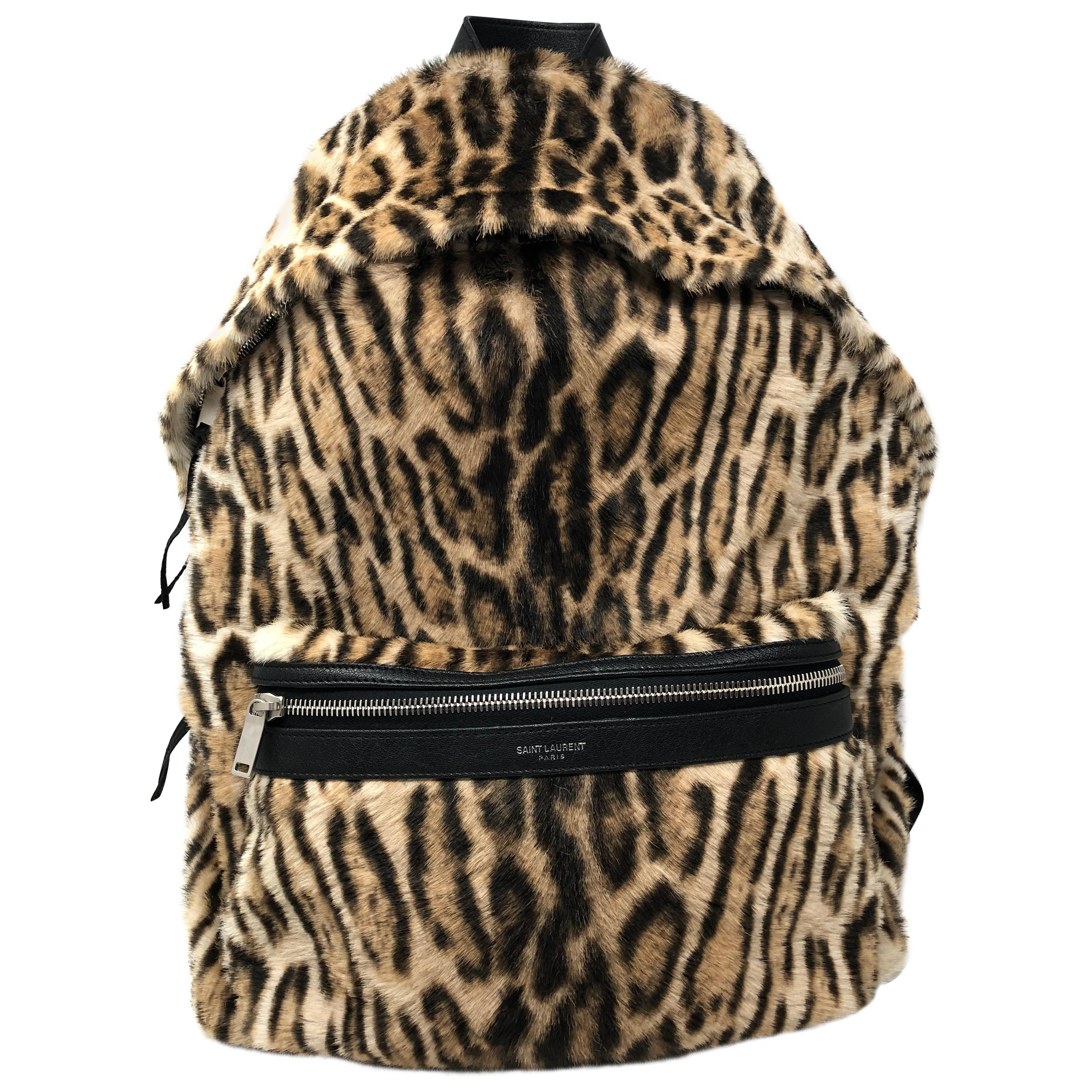 YSL Leopard Backpack 