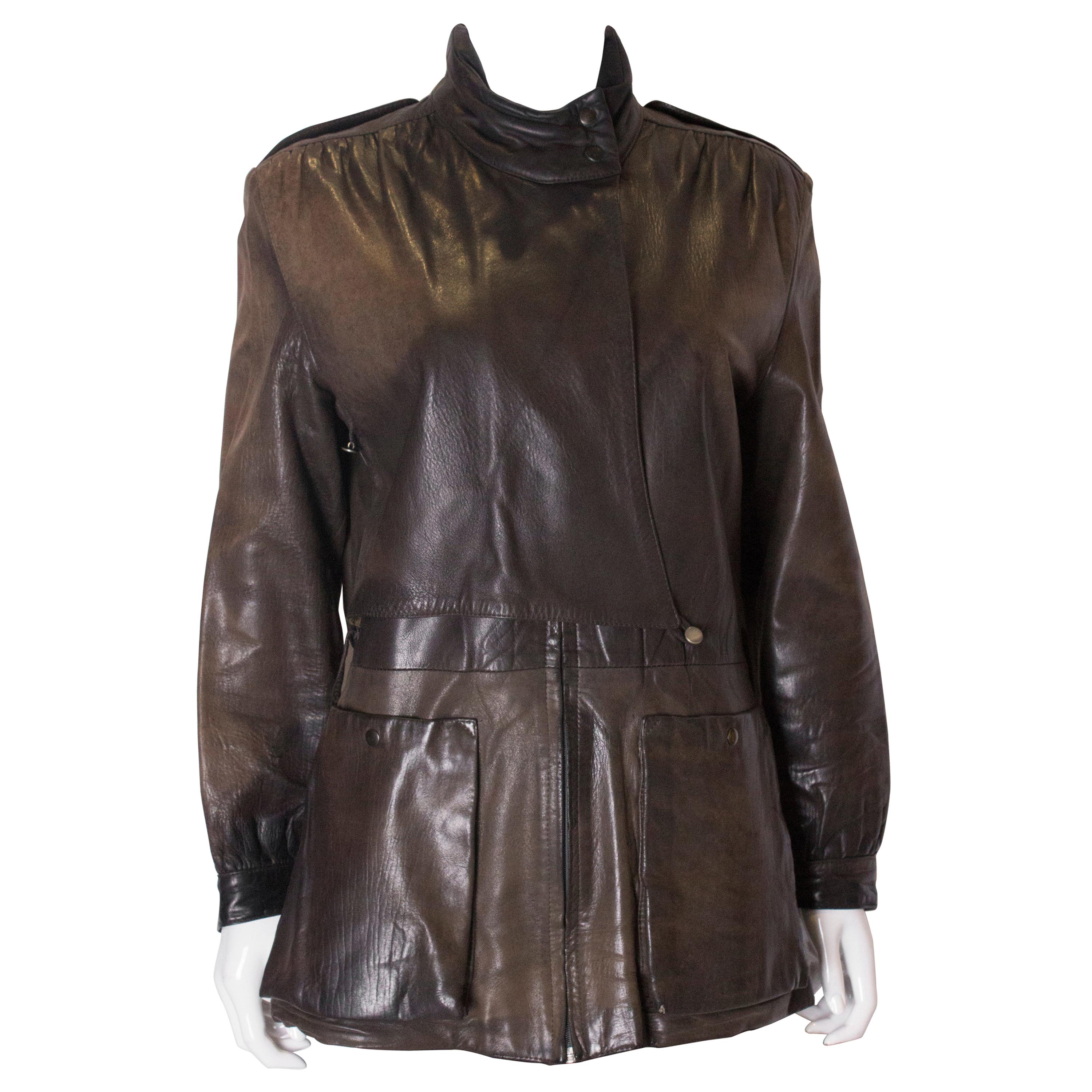 Vintage Leather Jacket with Great Detail