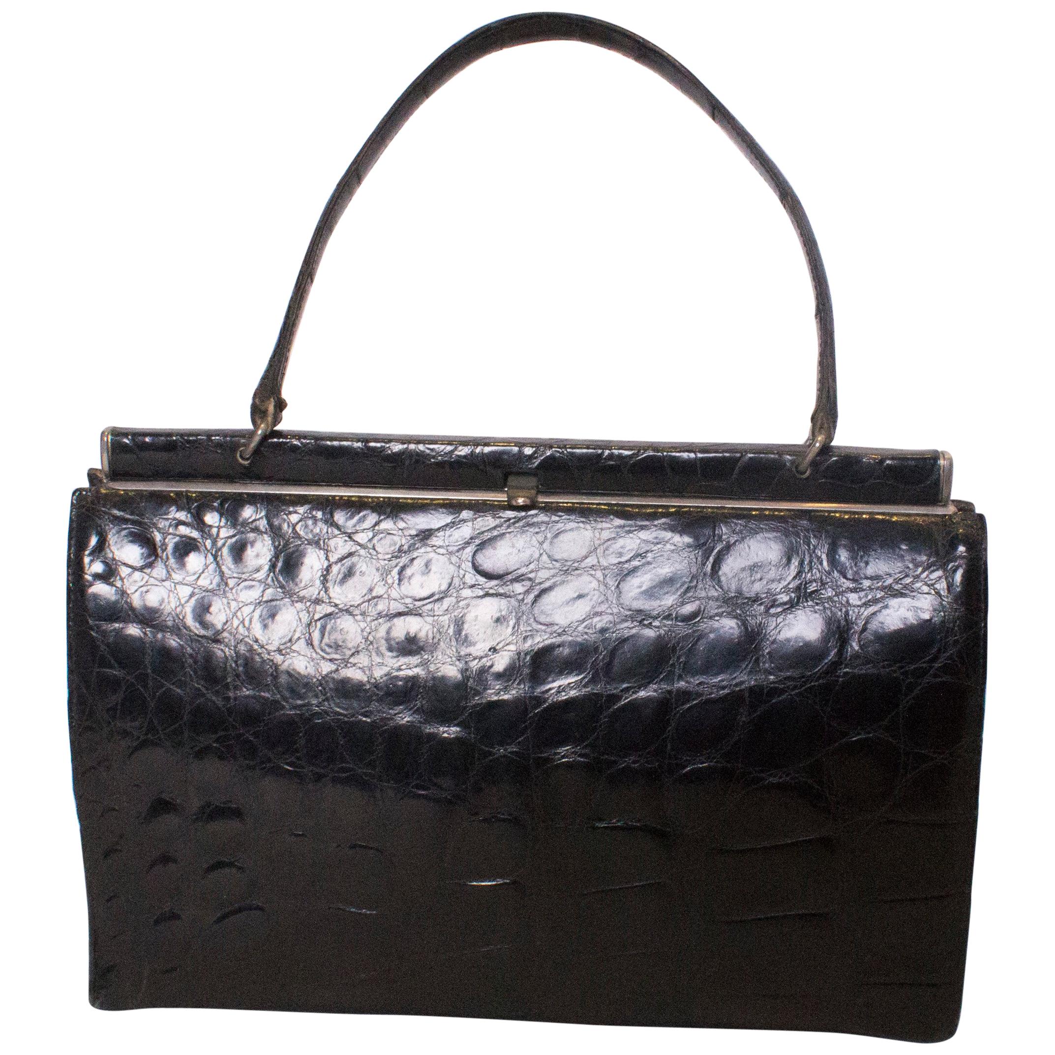 Vintage Clutch Bag Hahepo Shoulder Bag Crocodile Pattern Leather Forearm Package Leather Handbags Small Messenger Handbag Handbags Baguette 