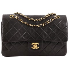 Chanel Vintage Classic Double Flap Bag Quilted Lambskin Medium