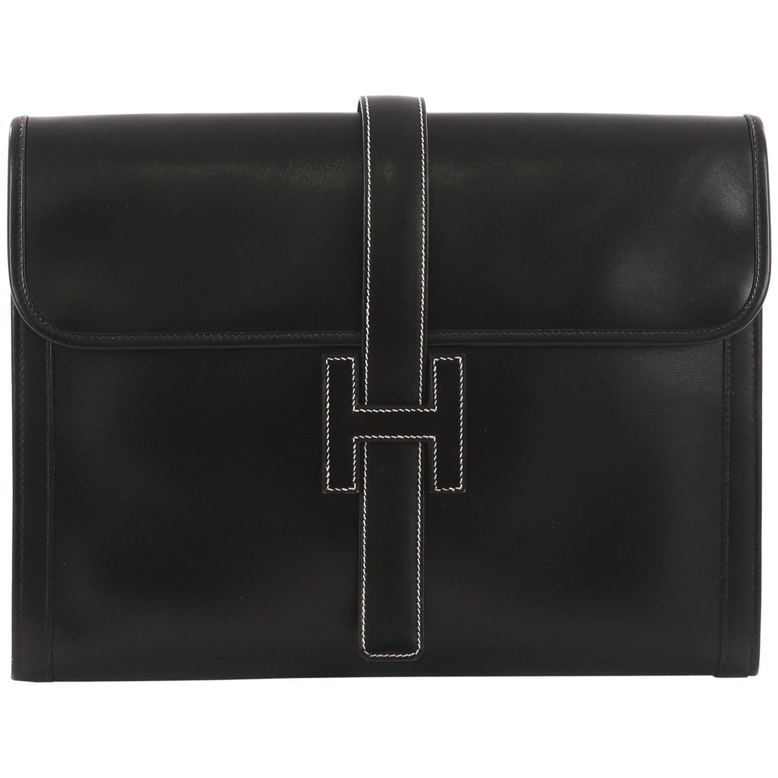 Hermes Jige Clutch Box Calf GM at 1stDibs | hermes jige gm