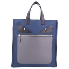 Fendi Monster Tote Nylon and Leather